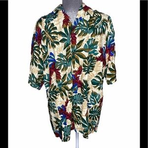 Hilo Hattie Men’s Hawaiian Tropical Shirt sz L
